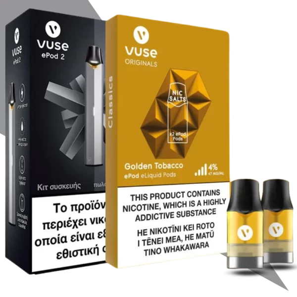 VUSE Epod 2 Silver + Golden Tobacco (Promo)