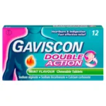 Gaviscon Heartburn & Indigestion Relief Tablets Double Action Mint Flavour 12s