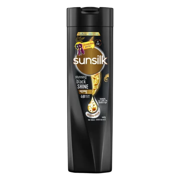 Sunsilk Stunning Black Shine Shampoo 340ml (Hair Scrunch Free)