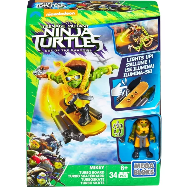 Mega Bloks Teenage Mutant Ninja Turtles Mikey Turbo Skateboard