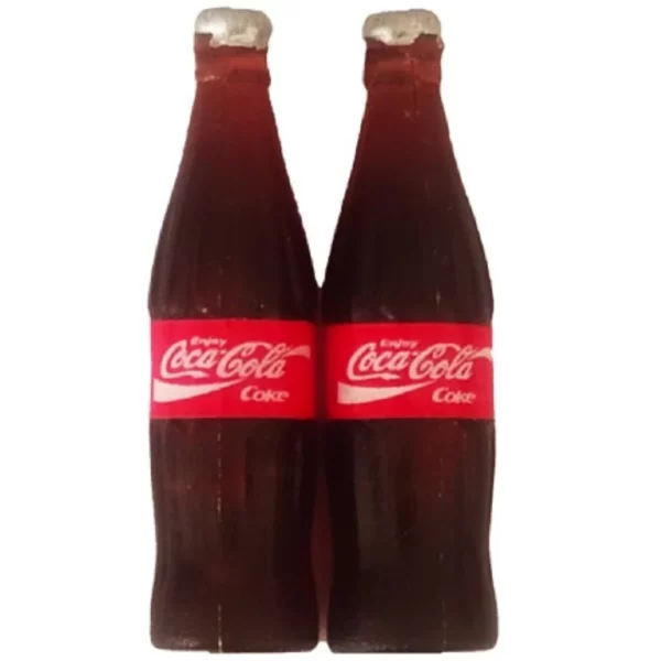 Miniatures Pair of Dolls House Coke Drink Bottles