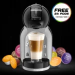 Free 24 Pods with Nescafe Dolce Gusto Mini Me Automatic Coffee Capsule Machine by De’Longhi