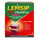 Lemsip Max Cold & Flu Blackcurrant Sachets (Pack of 5)