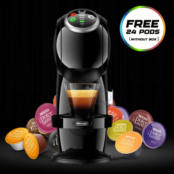 Free 24 Pods with Nescafe Dolce Gusto De’Longhi Genio S Plus Pod Coffee Machine