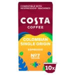 Costa Colombian Roast Single Origin Espresso Nespresso Coffee Pods