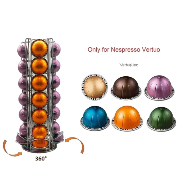 28 Coffee Capsule Stand Rotating Holder for Nespresso Vertuo