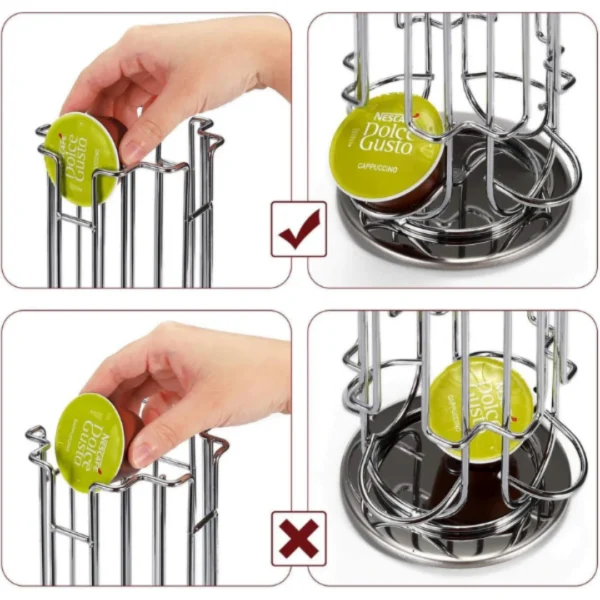 32 Dolce Gusto Compatible Coffee Pod Rotating Holder Rack