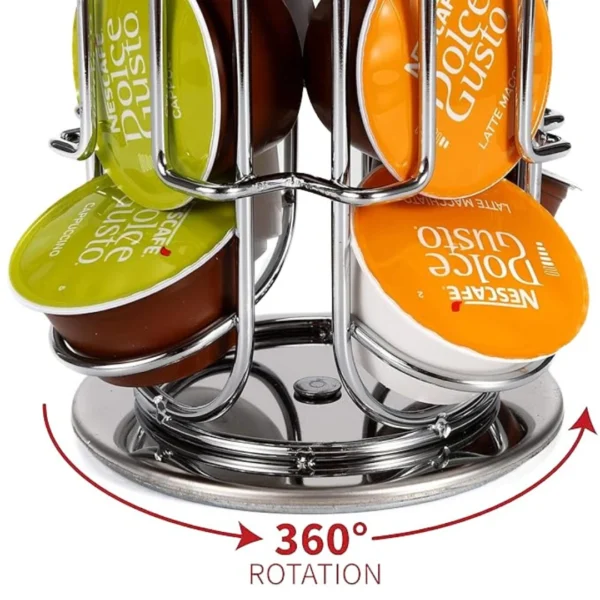 32 Dolce Gusto Compatible Coffee Pod Rotating Holder Rack