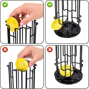 32 Dolce Gusto Compatible Coffee Pod Rotating Holder Rack (Black)