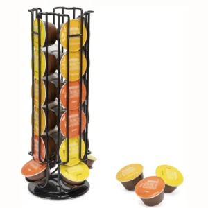 32 Dolce Gusto Compatible Coffee Pod Rotating Holder Rack (Black)