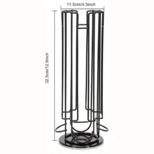 32 Dolce Gusto Compatible Coffee Pod Rotating Holder Rack (Black)