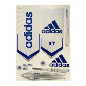 Adidas XT White 3D Embossed Cricket Bat Sticker