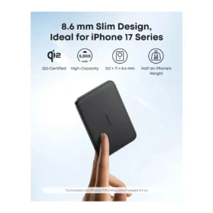 Anker Nano Ultra-Slim Magnetic Wireless Power Bank 5000mAh (Black)