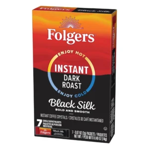 Black Silk Dark Roast Folgers Instant Coffee Sachets