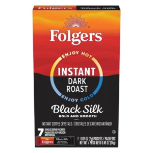 Black Silk Dark Roast Folgers Instant Coffee Sachets