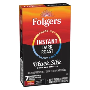 Black Silk Dark Roast Folgers Instant Coffee Sachets