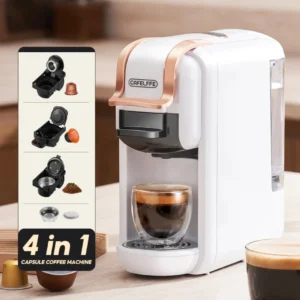 Cafelffe 4 in 1 Multiple Capsule Coffee Machine (White)
