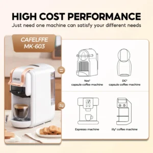 Cafelffe 4 in 1 Multiple Capsule Coffee Machine (White)