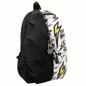 Casual Large Capacity Lightning Bolt Print Backpack