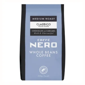 Classico House Blend Caffe Nero Medium Roast Coffee Beans 200g
