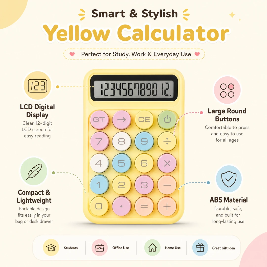 Colorful Calculator (Yellow)