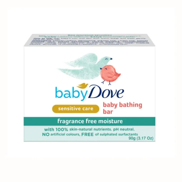 Dove Baby Bathing Bar Fragrance Free Moisure 90g