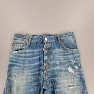 Dsquared2 Men's Grey Distressed Biker Jeans W30 L26