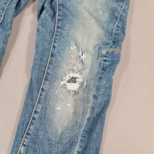 Dsquared2 Men's Grey Distressed Biker Jeans W30 L26