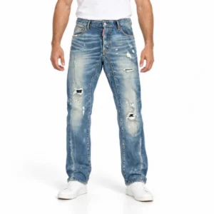 Dsquared2 Men’s Grey Distressed Biker Jeans W30 L26