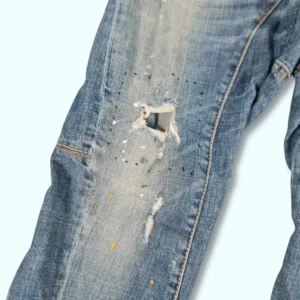 Dsquared2 Men’s Grey Distressed Biker Jeans W30 L26
