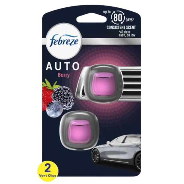 Febreze Auto Air Freshener Vent Clip Berry Scent