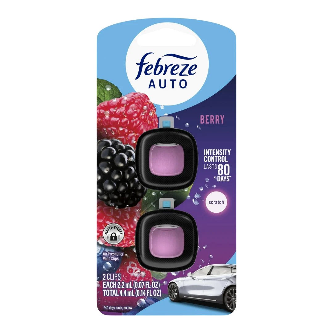 Febreze Auto Air Freshener Vent Clip Berry Scent