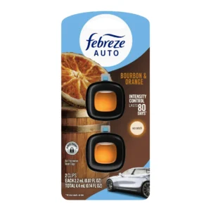 Febreze Auto Air Freshener Vent Clip Bourbon & Orange Scent