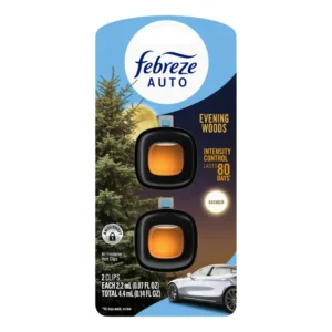 Febreze Auto Air Freshener Vent Clip Evening Woods Scent