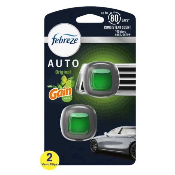 Febreze Auto Air Freshener Vent Clip Gain Original Scent