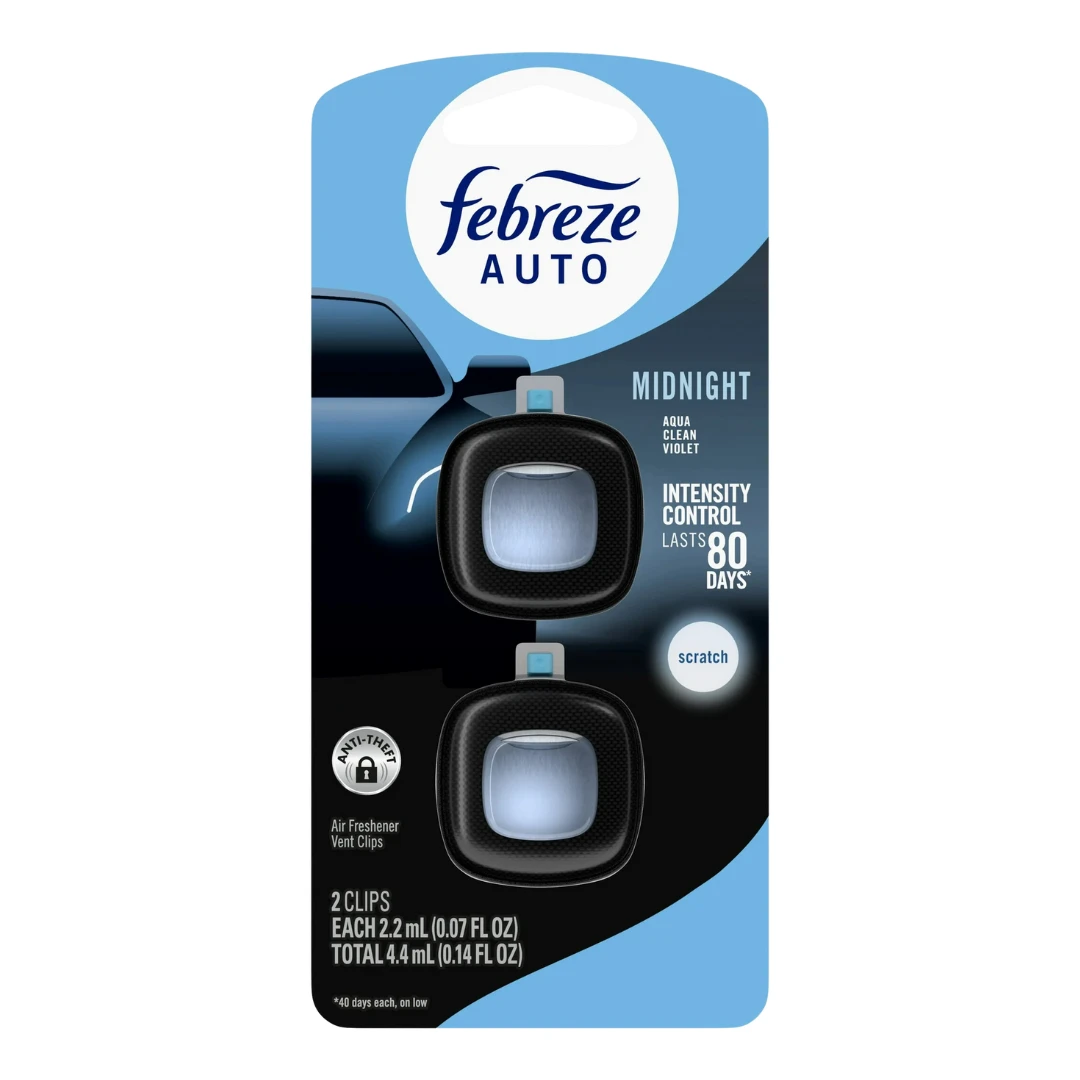Febreze Auto Air Freshener Vent Clip Midnight Scent