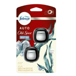 Febreze Auto Air Freshener Vent Clip Old Spice Deep Sea Scent
