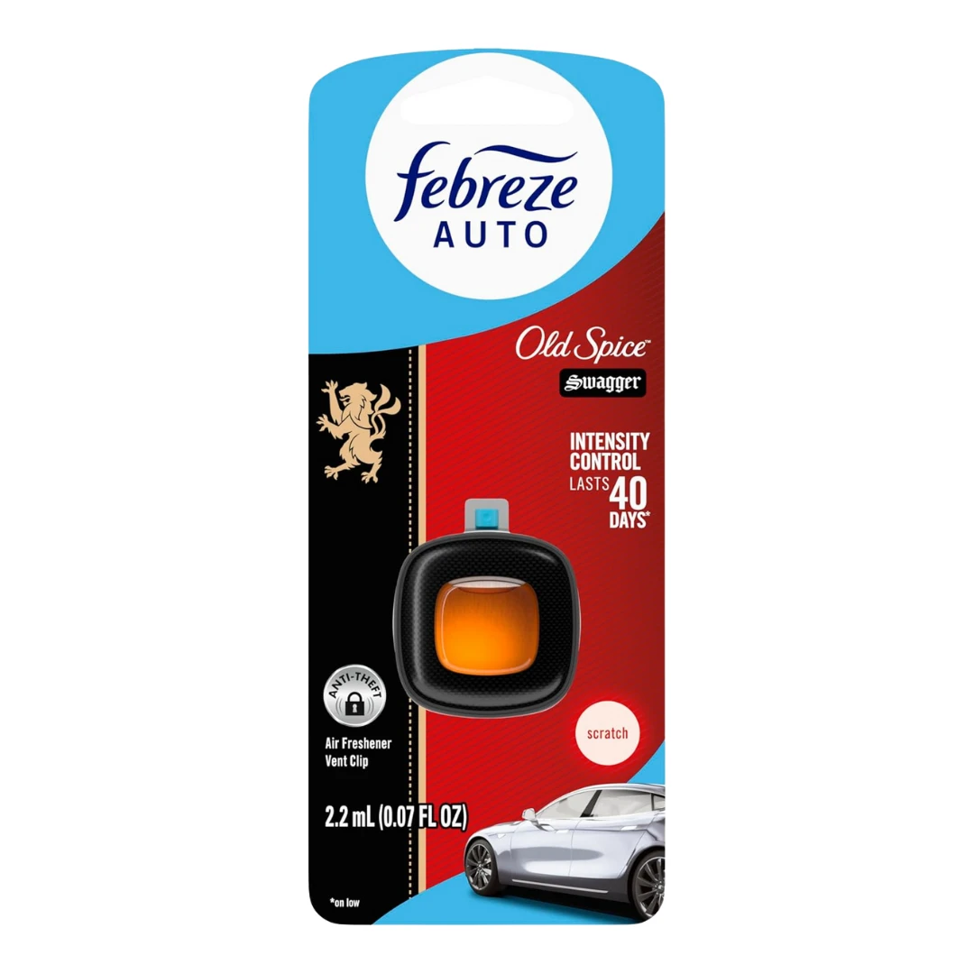 Febreze Auto Air Freshener Vent Clip Old Spice Swagger Scent
