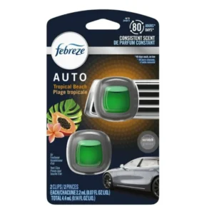 Febreze Auto Air Freshener Vent Clip Tropical Beach Scent