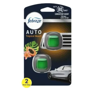 Febreze Auto Air Freshener Vent Clip Tropical Beach Scent