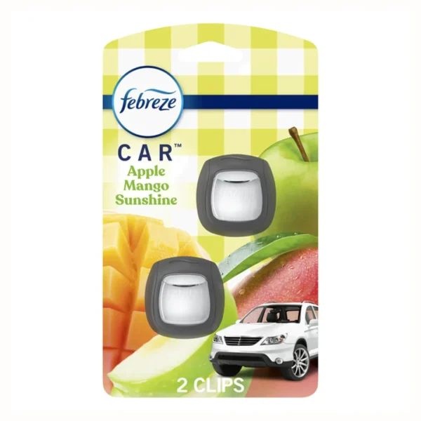 Febreze Car Air Freshener Vent Clip Apple Mango Sunshine Scent
