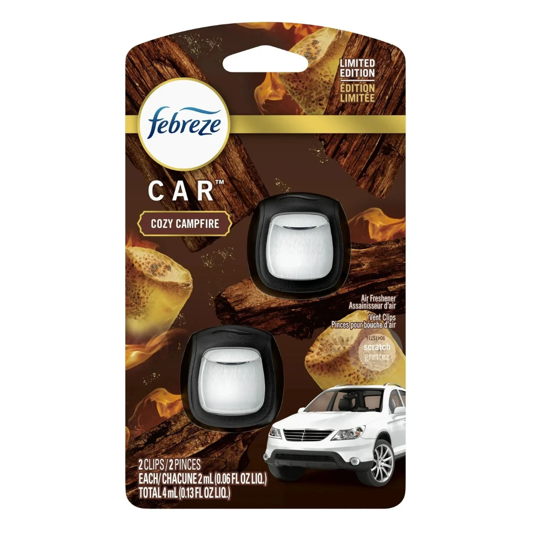 Febreze Car Air Freshener Vent Clip Campfire Scent