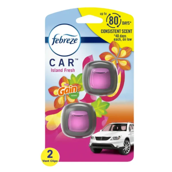 Febreze Car Air Freshener Vent Clip Gain Island Fresh Scent