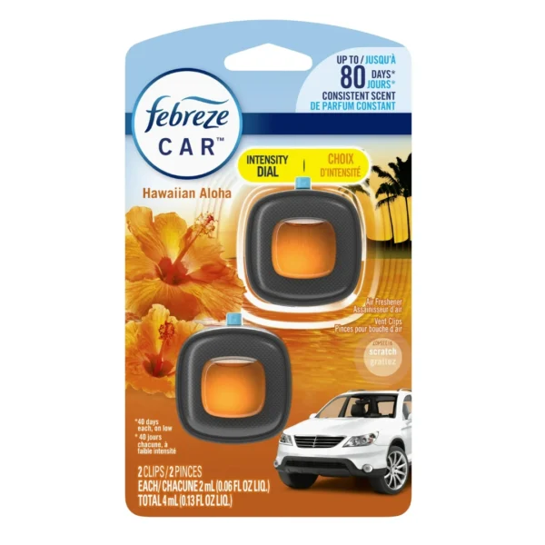 Febreze Car Air Freshener Vent Clip Hawaiian Aloha