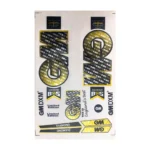 GM Diamond Limited Edition 3D Embossed Cricket Bat Sticker (Gold)