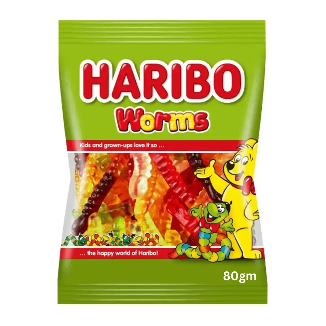 Haribo Worms Candy 80gm