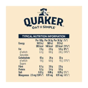 Hazelnut Chocolate Flavour Quaker Oats Sachets