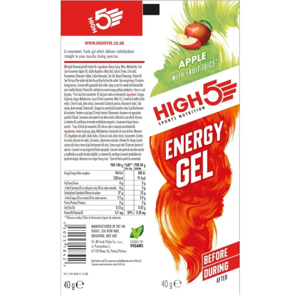 High5 Energy Gel Aqua - Apple 40g