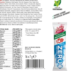 High5 Zero+ Electrolyte Multivitamin Drink Mix Sachet 7g (Berry)