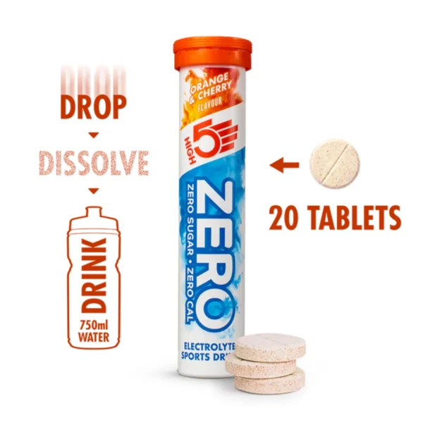 High5 Zero Electrolyte Drink Tablets (Orange & Cherry) - Image 3